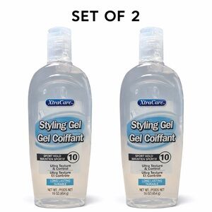 XtraCare Styling Gel Sport Hold 10 Set of 2 16oz Strong Hold Hair Gel